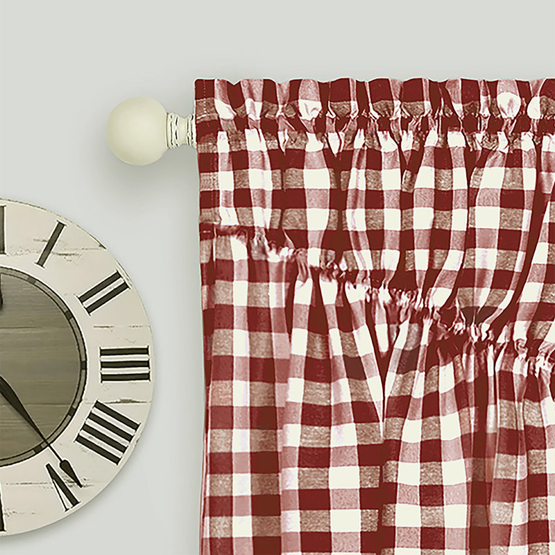 Mohr Semi Sheer Curtain Pair, Burgundy