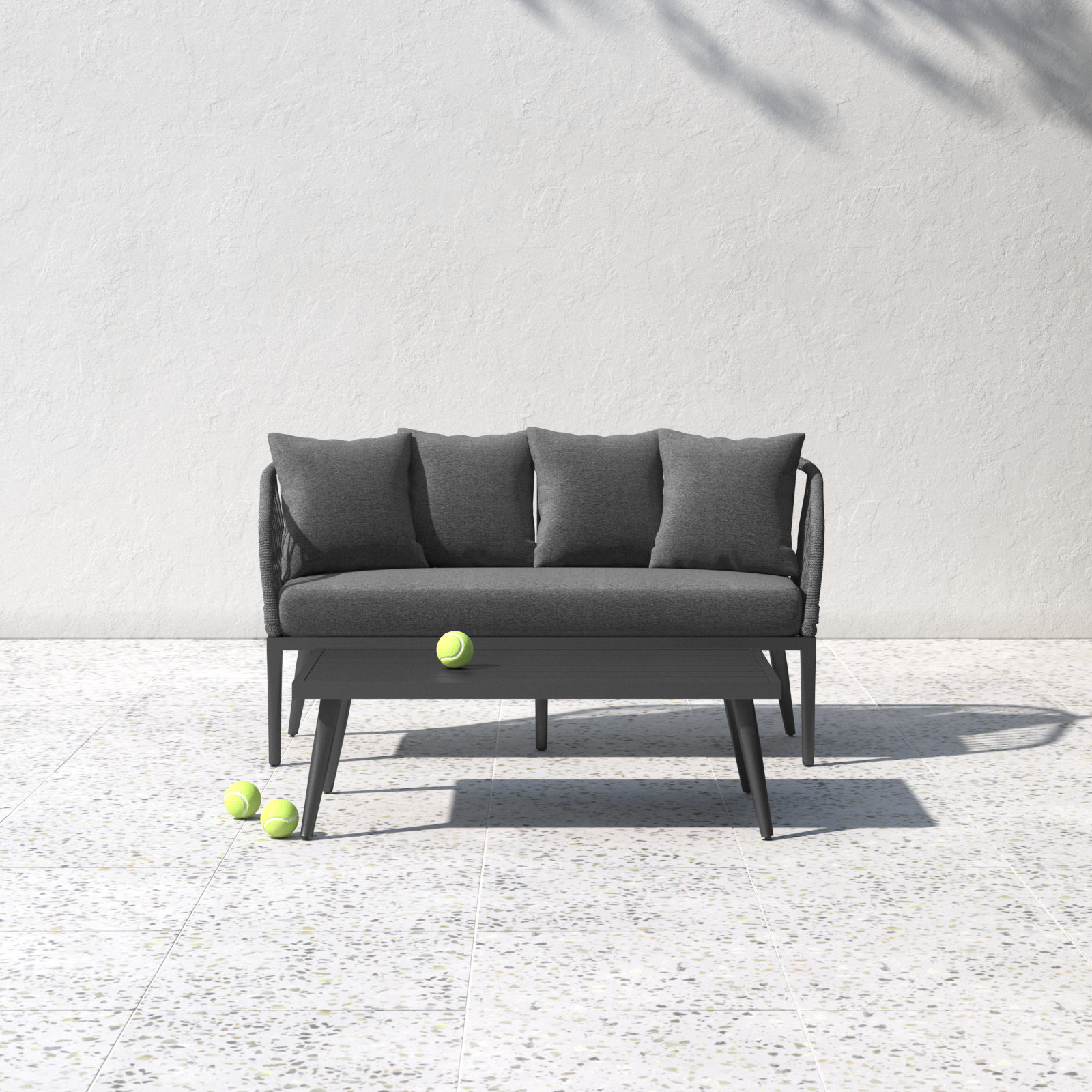 Tommas 2 - Person Patio Conversation Set with Cushions