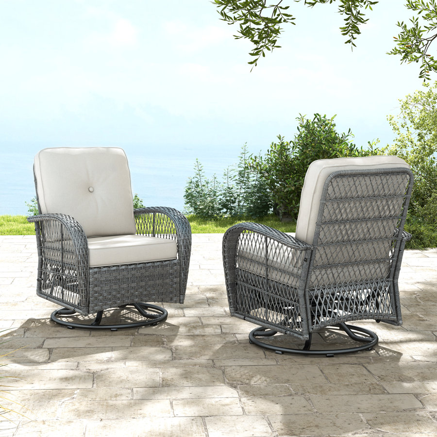 Addallee Swivel Wicker Outdoor Rocker & Glider Lounge Chair
