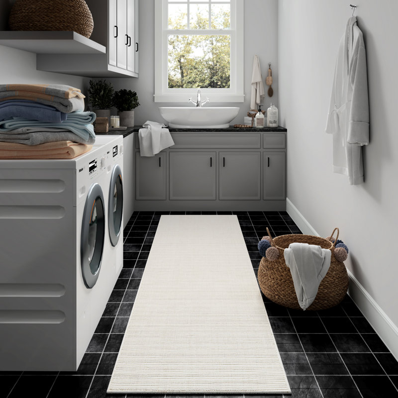 Tapis d'intérieur en laine Aneliese, Tapis de couloir 2 pi 6 po x 8 pi