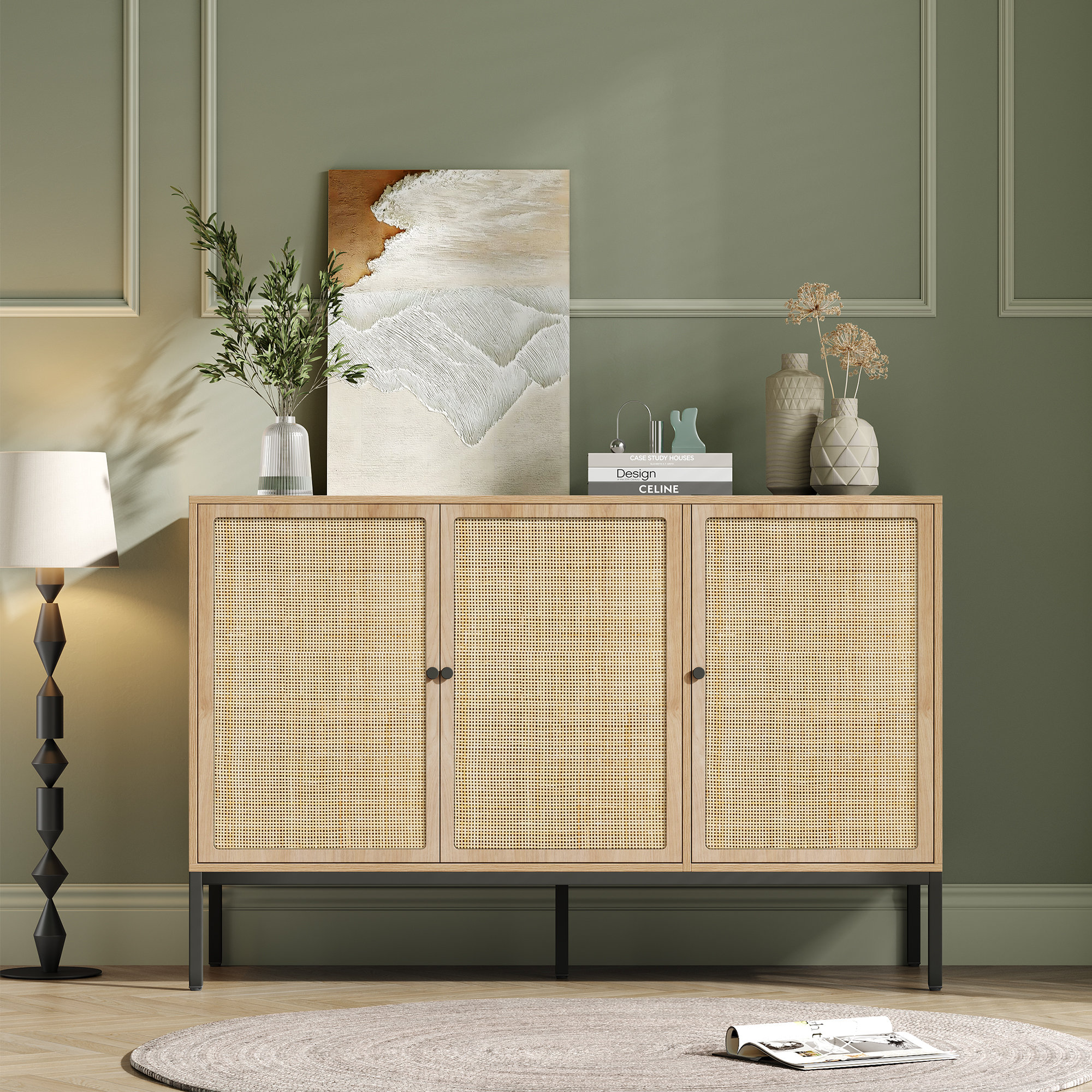 Beachcrest Home Leclair Natural Rattan 47'' Wide Sideboard & Reviews ...