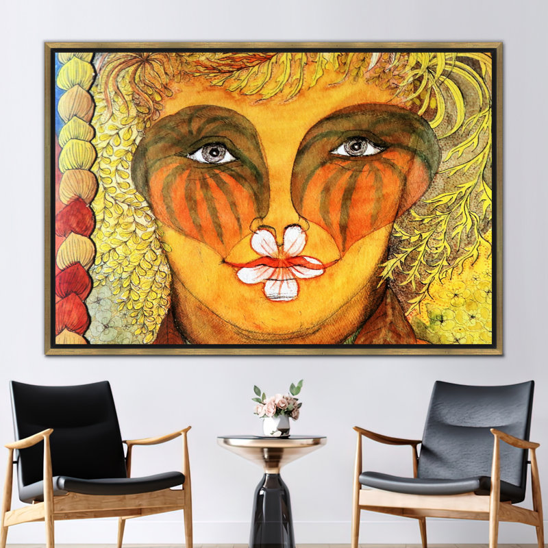 Print on Canvas, 50 cm H x 70 cm W, Gold Floater Framed