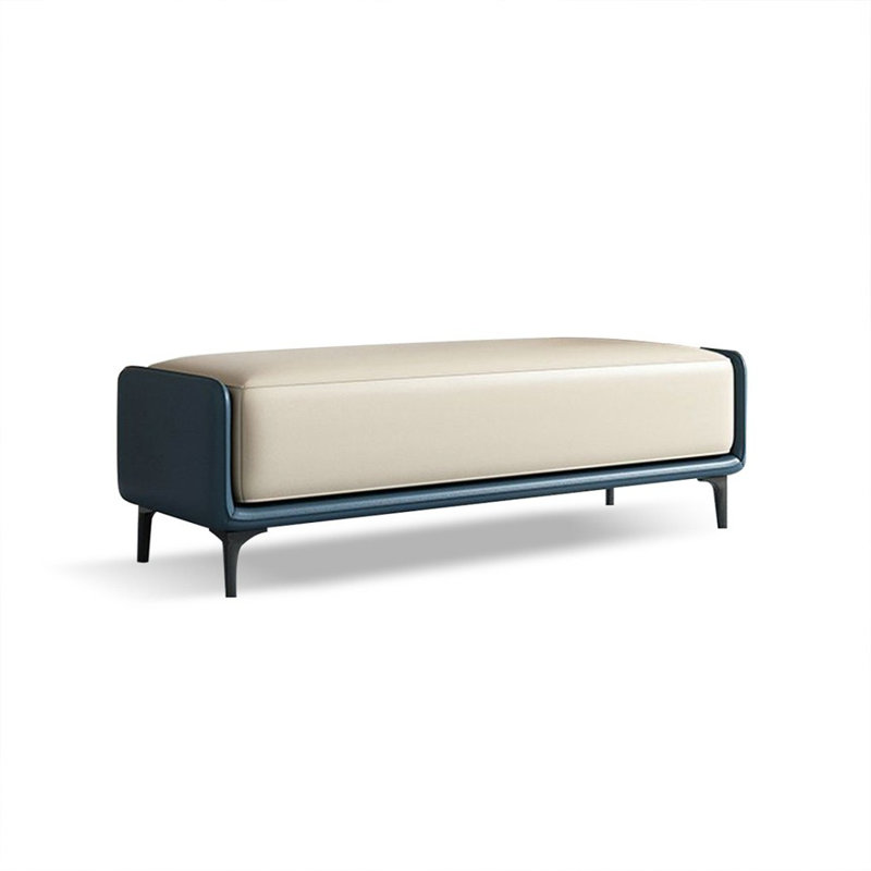 Banc rembourré beige, Beige
