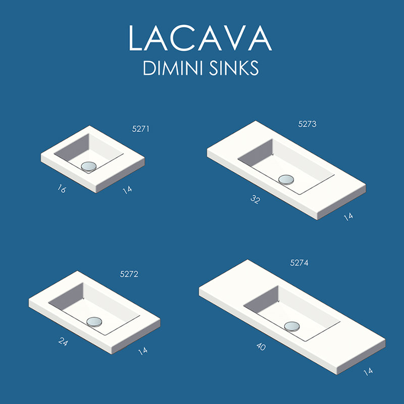 Dimini 16'' L Bathroom Sink, Wall Mounted Faucet