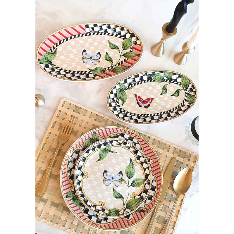 Ensemble d'assiettes à dîner 2 pièces Bhavin