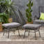 Repose-pieds d'extérieur en rotin avec coussin Montana (ensemble de 2)