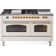 ILVE Nostalgie II 60 Dual Fuel Range, 5 Burners, Griddle, Frenchtop