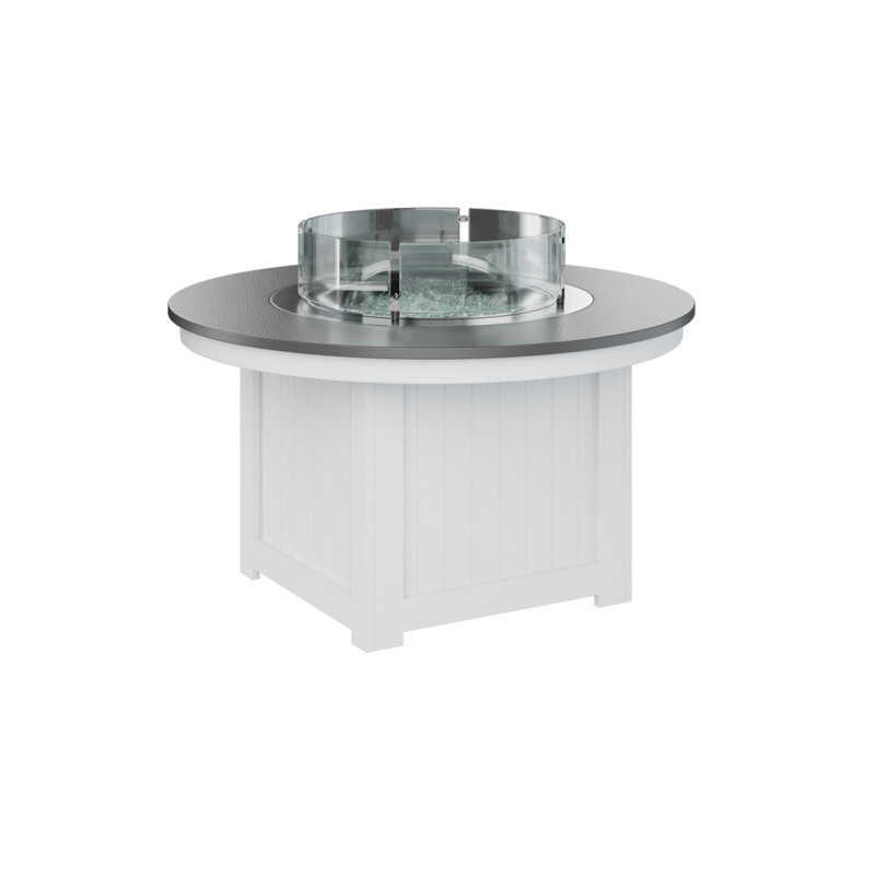 Foyer de table rond Berlin Gardens Donoma, Acier inoxydable martelé, H 24,5 po x l 44 po x P 44 po