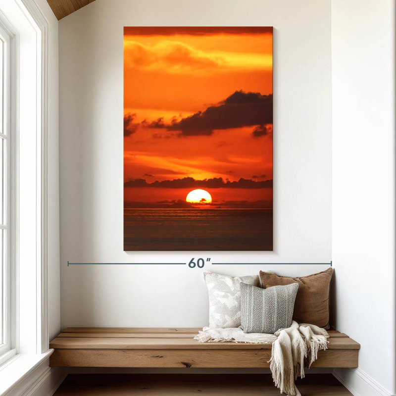 Coucher de soleil bleu océan Gillard, H 51 po x l 34 po