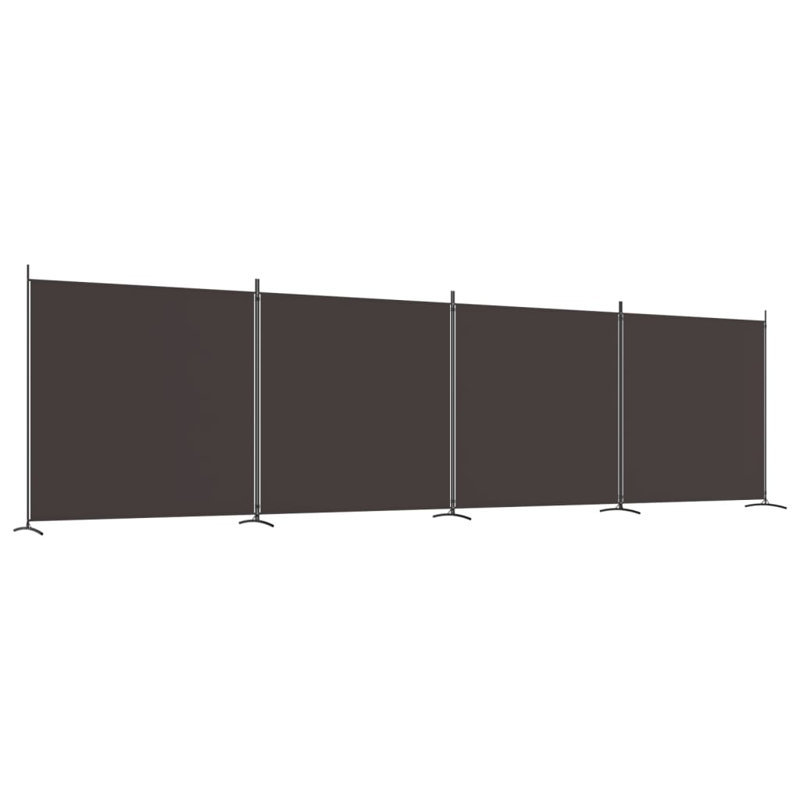 Kyen 457.2cm H Folding Room Divider, Brown, 4, 180cm H x 698cm W