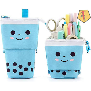 Kawaii Pen Shop Bubble Tea Pop Up Pencil Case, Brown