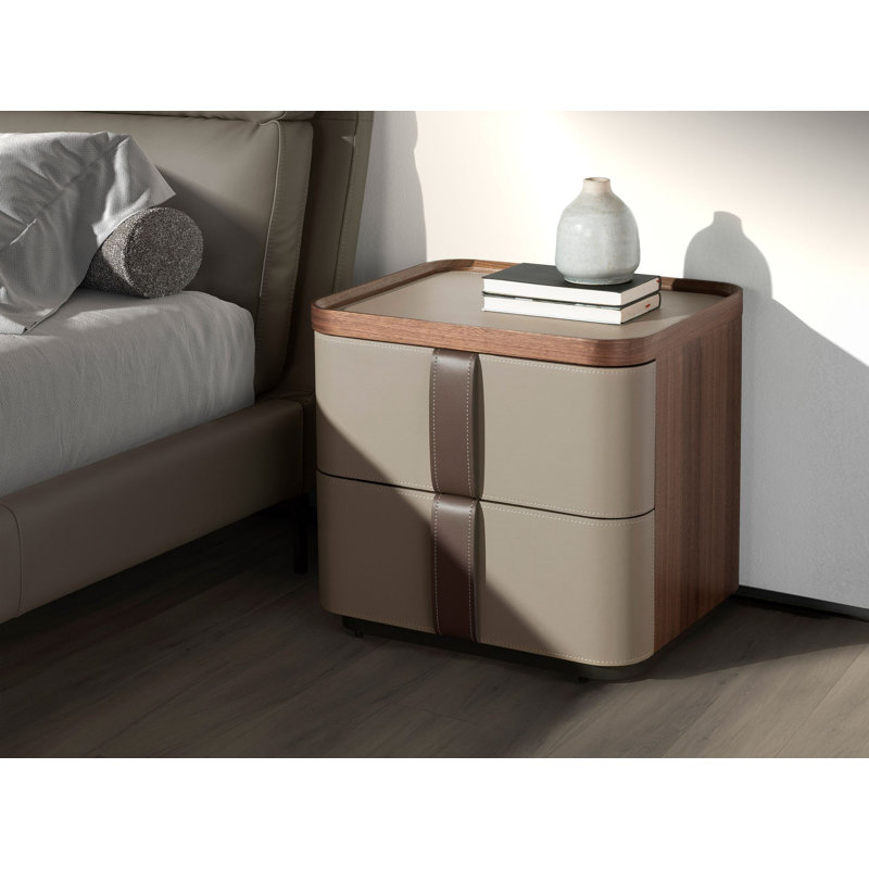 50cm W Manufactured Wood Bedside Table