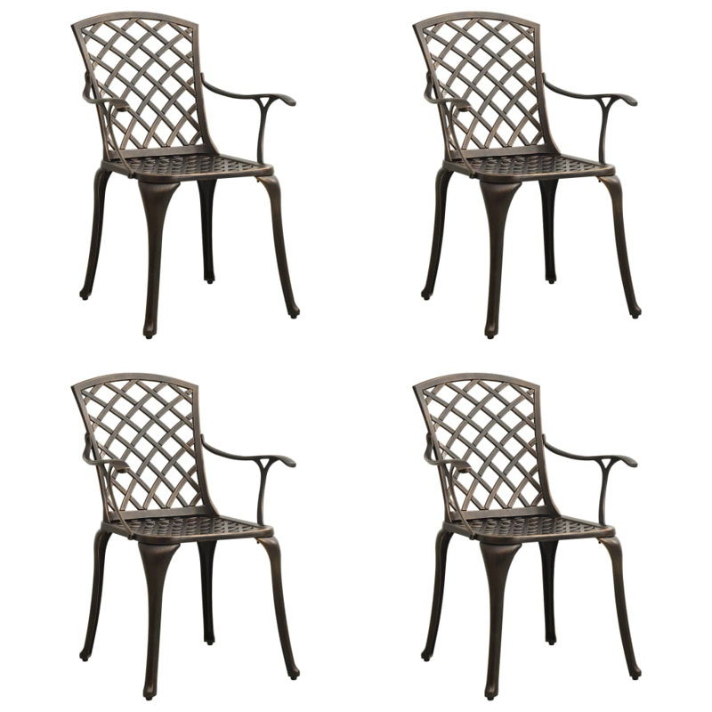 Daaimah Patio Dining Side Chair, Brown