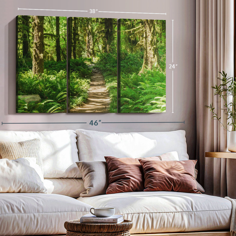 " Hoh Rainforest Path ", 24" H x 38" W x 1.25" D