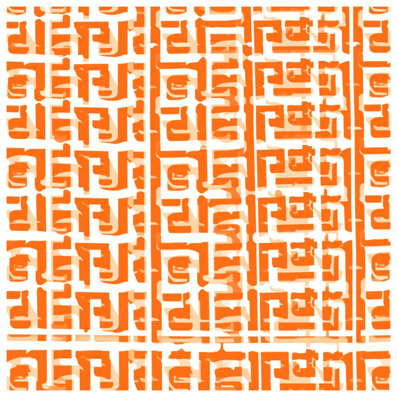 Coussins décoratifs à motif abstrait orange, 20 x 20 inches