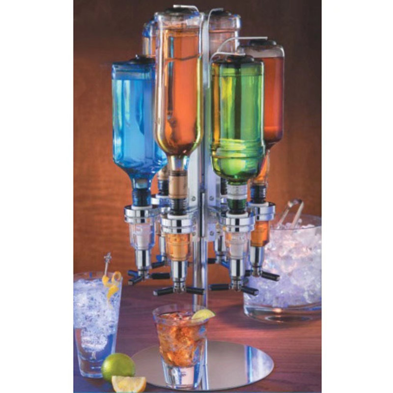 Distributeur de vin ou de spiritueux en aluminium pour six bouteilles