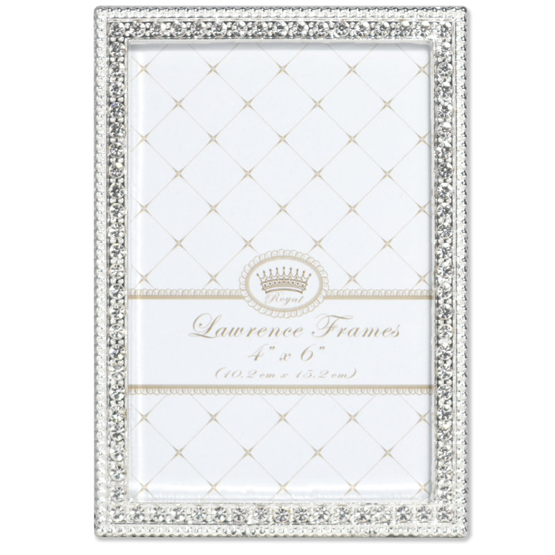 Ashtabula Silver Metal Beaded Picture Frame, 4" x 6"
