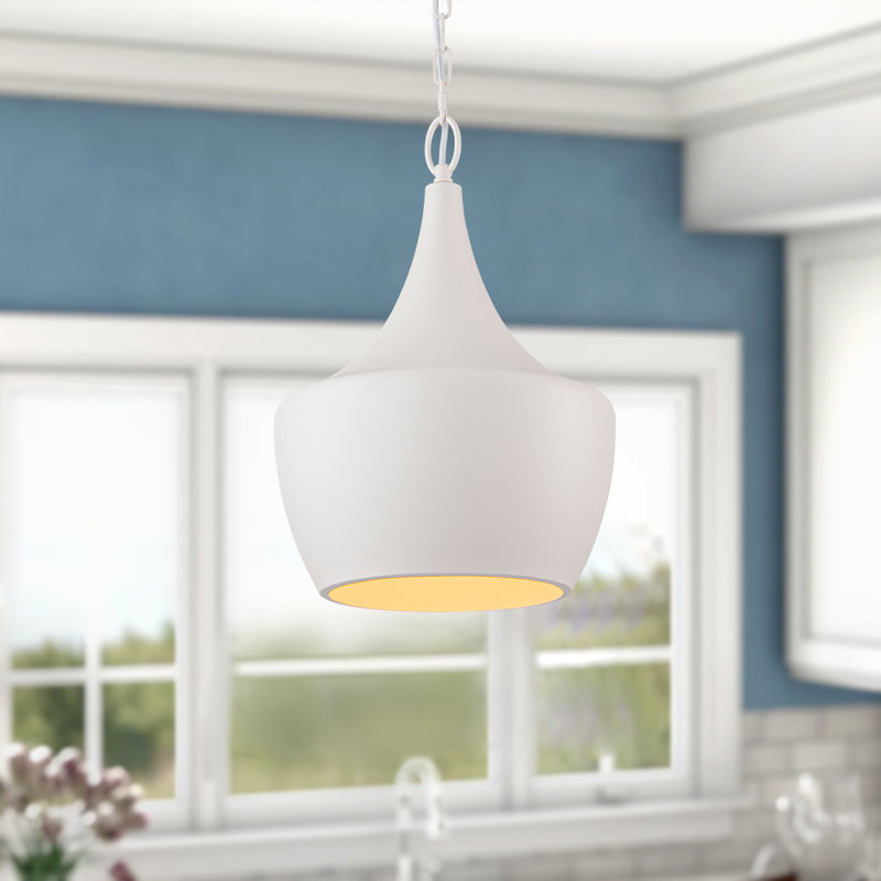Luminaire suspendu en dôme métallique 1 lumière Caraquet