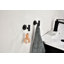 Paquet de 6 crochets pour serviettes de salle de bain, crochets muraux pour cuisine, noir mat