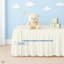 Jupe de lit de bébé ivoire à volants, 100% coton naturel, jupe de lit de bébé pour lit de bébé, douce et durable, compatible avec les lits de bébé standard
