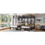 Lit superposé triple moderne en métal Quorin avec escaliers de rangement, tablettes et poste de travail intégré-126227847