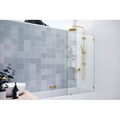 Panneau de salle de bain fixe simple sans cadre 33,5 po x 58,25 po Vela