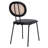 Dawna  Modern Side Chair Dining Chairs with King Louis Woven Rattan Backrest-283693516