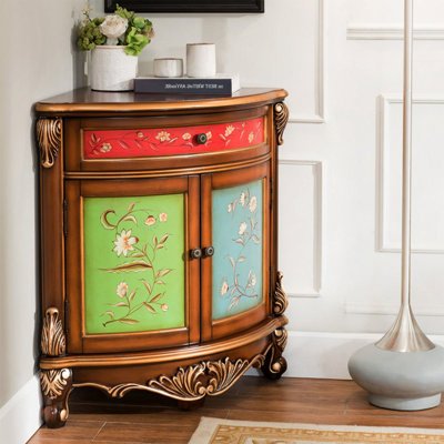 Picture color Solid + Manufactured Wood Corner cabinet by Bloomsbury Market