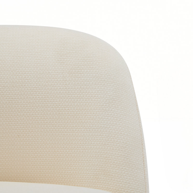 Metal Upholstered Barstool, Beige