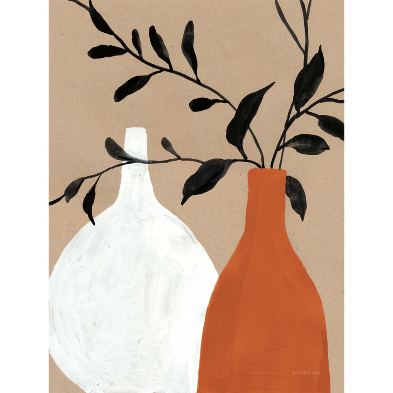" Slender Stems II Terracotta Crop " by Danhui Nai, 32" H x 24" W