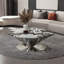 Table basse ronde en acier inoxydable de luxe en pierre-105511024