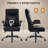 Ergonomic Office Chair, Wide PU Leather Gaming Chair with 90°-135° Reclining Backrest, 360° Swivel Wheels, Adjustable Height, 350 Lbs Capacity-1002813111