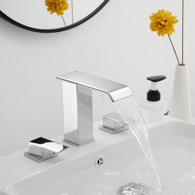 Widespread 2-handle Bathroom Faucet with Drain Assembly