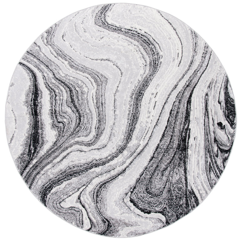 Tapis abstrait Dracut Performance, Rond 6 pi 7 po