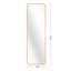 Miroir de porte doré 47 x 14 po.