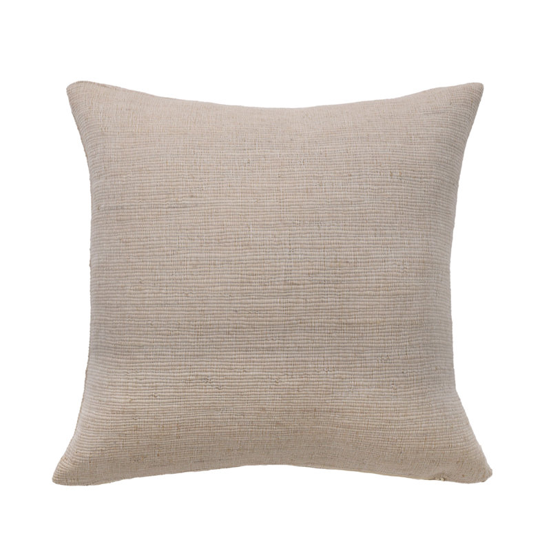 Housse et insert de coussin en viscose Athena, H 20 po x l 20 po, Naturel, Carré