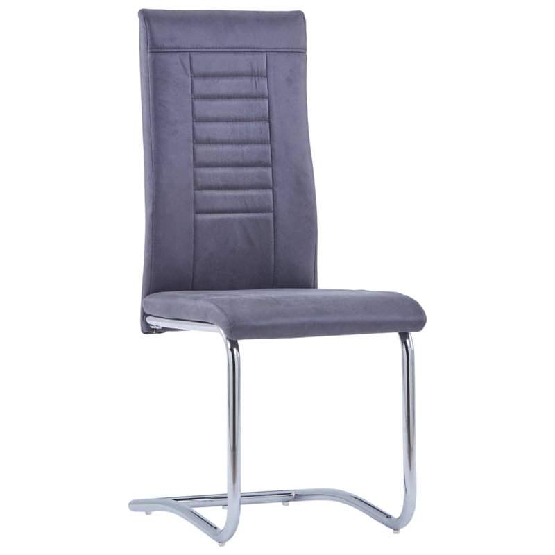 Bindvasini 45cm H Upholstered Cantilever Chair, Grey