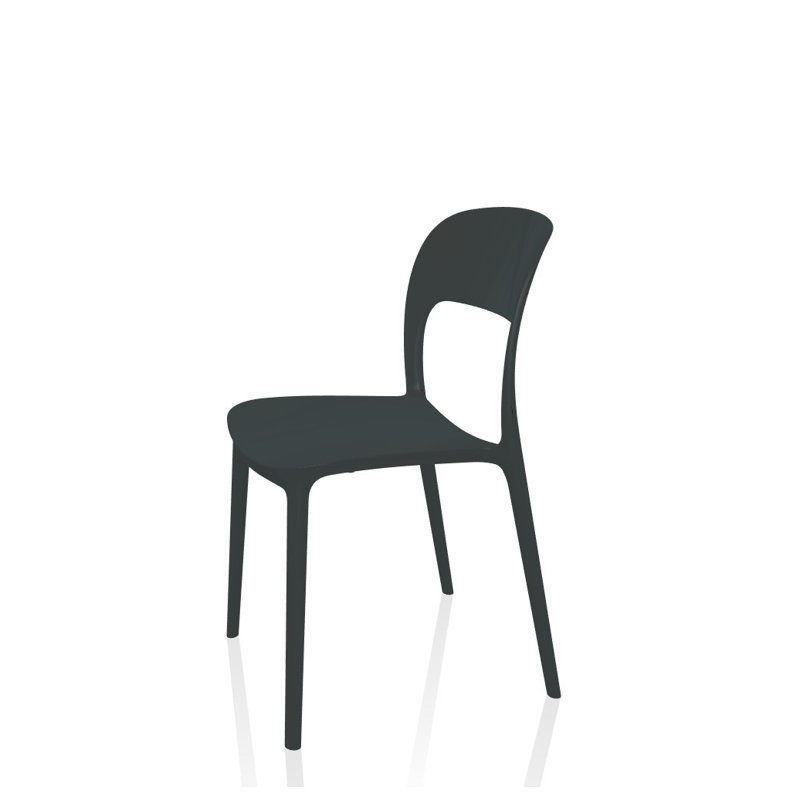 Gipsy Outdoor Dining Side Chair, Anthracite