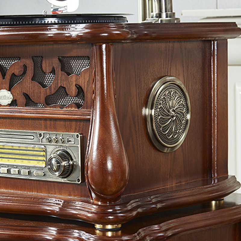 Brown Free Form Solid Wood+Copper Media Players