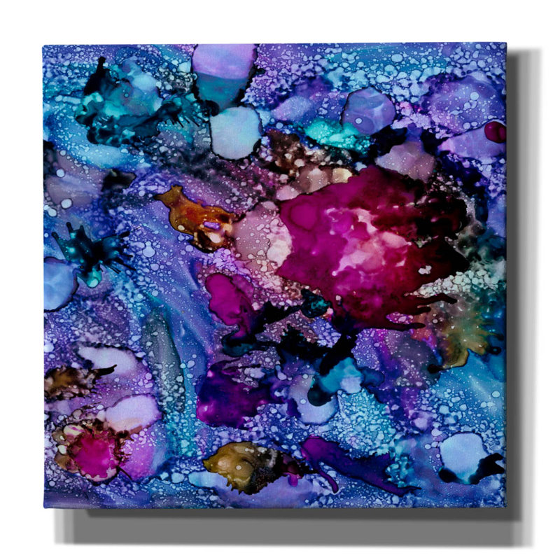 «Purple Outburst I» par Regina Moore, H 12 po x l 12 po x P 0,75 po