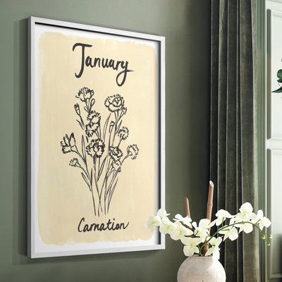 Birth Month I Framed Print - Solid Wood