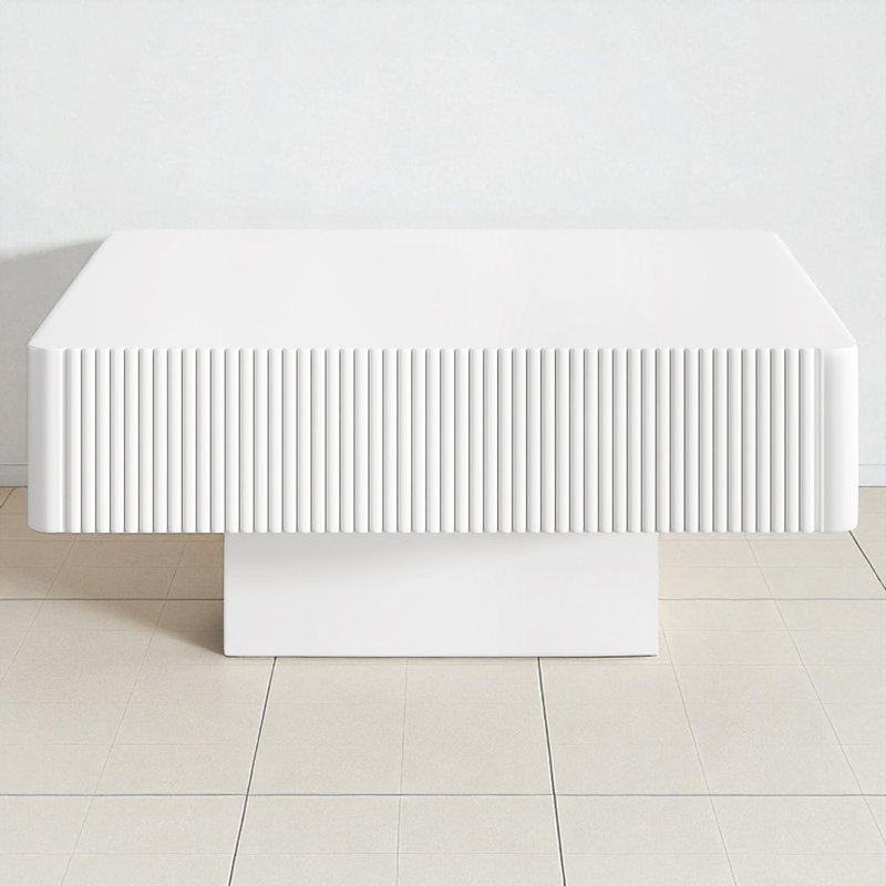 Square Coffee Table, White