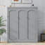 Grand lit mural, gris - Lit confortable et peu encombrant avec tablettes, idéal pour les petits appartements