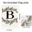 Drapeau de jardin monogramme couronne double face, 12 x 18 po