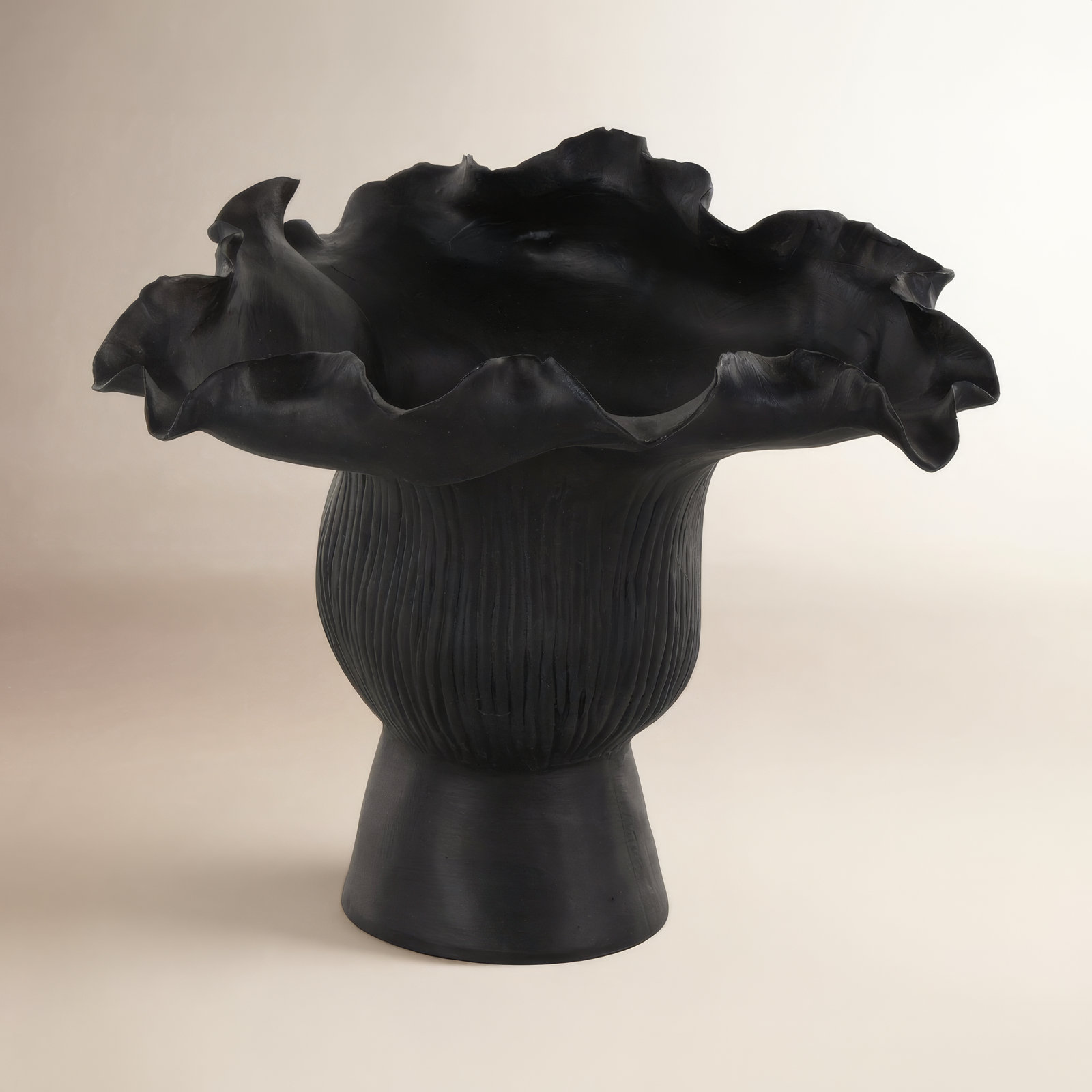 Aceves Ceramic Table Vase, Black
