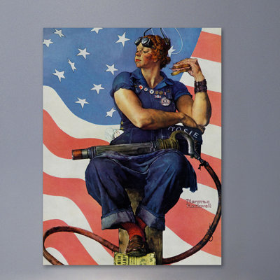 'Rosie The Riveter' by Norman Rockwell Print on Wrapped Canvas