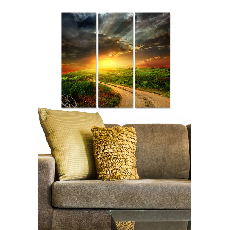 3 pièces, impression sur toile tendue