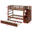Lit superposé simple au-dessus de simple avec lit gigogne Janyll Kids-512918735