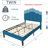 Twin Upholstered Platform Bed With Tufted Headboard, No Box Spring-1370727024
