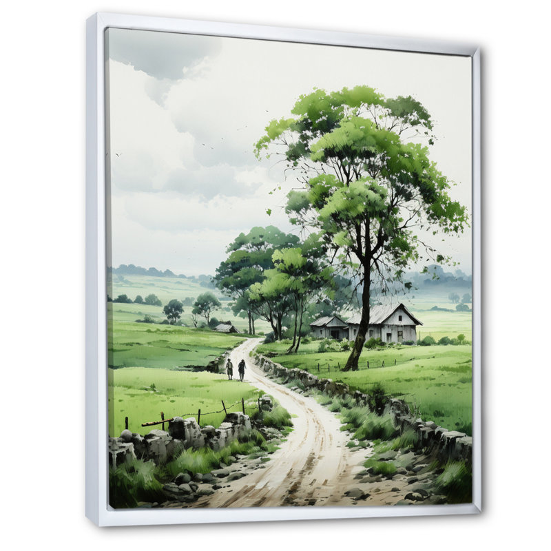 Countryside Solitaire Countryside I, reproduction d'art sur toile, H 44 po x l 34 po x P 1,5 po, Blanc